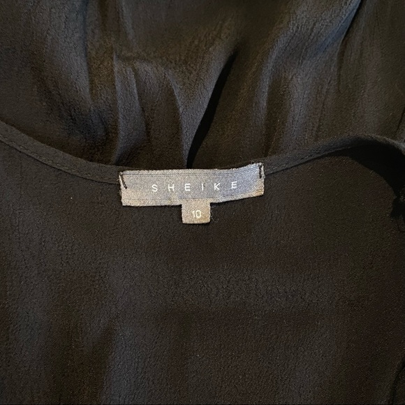 SHEIKE Maxi Long Dress Black Bohemian Viscose Front Top Wrap Detail Cocktail 10 - Picture 10 of 10